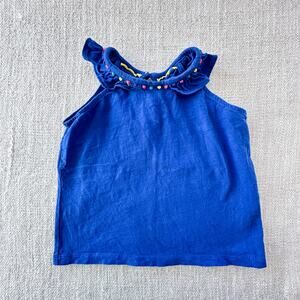 Mini Boden Blue Collared Tank GUC 2/3